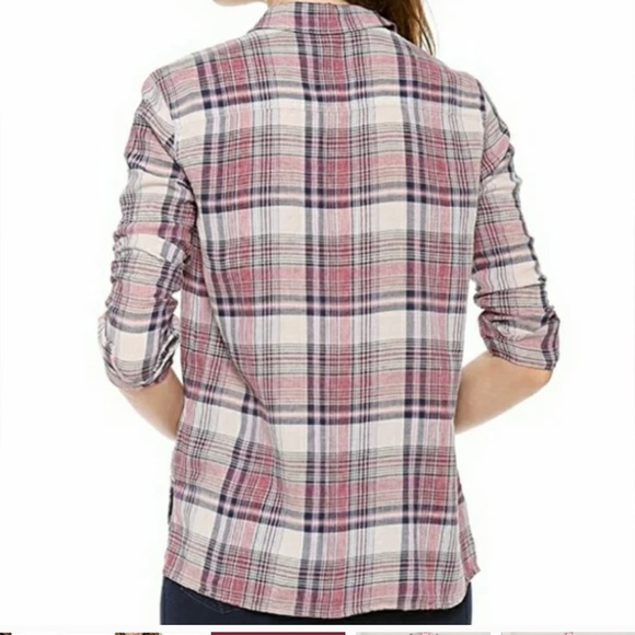 James Perse Button Down Plaid Shirt Size Small - Picture 3 of 8